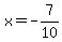 x+=+-7%2F10