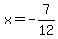 x+=+-7%2F12