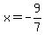 x+=+-9%2F7