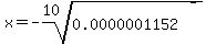 x+=+-root%2810%2C+0.0000001152%29
