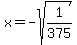 x+=+-sqrt%281%2F375%29