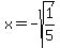 x+=+-sqrt%281%2F5%29