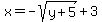 x+=+-sqrt%28y%2B5%29%2B3