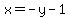 x+=+-y-1