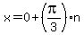 x+=+0+%2B%28pi%2F3%29%2An