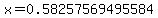 x+=+0.58257569495584