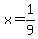 x+=+1%2F9