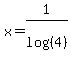 x+=+1%2Flog%28%284%29%29