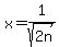 x+=+1%2Fsqrt%282n%29