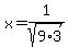 x+=+1%2Fsqrt%289%2A3%29