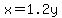 x+=+1.2y