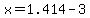 x+=+1.414+-+3