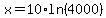 x+=+10%2Aln%284000%29