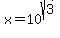 x+=+10%5Esqrt%283%29