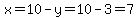 x+=+10+-+y=+10+-+3+=+7