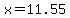 x+=+11.55+