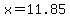 x+=+11.85+
