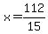 x+=+112%2F15