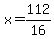 x+=+112%2F16+