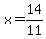 x+=+14%2F11