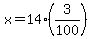 x+=+14.00%283%2F100%29