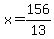 x+=+156%2F13