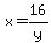 x+=+16%2Fy