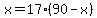 x+=+17%2890-x%29