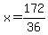 x+=+172%2F36