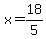 x+=+18%2F5