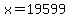 x+=+19599