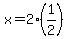 x+=+2%281%2F2%29
