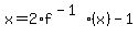 x+=+2%2Af%5E%28-1%29%28x%29+-+1