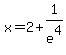 x+=+2+%2B+1%2Fe%5E4