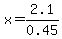 x+=+2.1%2F0.45