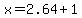 x+=+2.64+%2B+1