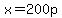 x+=+200p