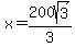 x+=+200sqrt%283%29%2F3