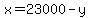 x+=+23000+-+y