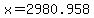 x+=+2980.958