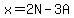 x+=+2N-3A