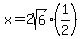 x+=+2sqrt%286%29%2A%281%2F2%29