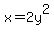 x+=+2y%5E2