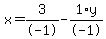 x+=+3%2F-1+-+1%2Ay%2F-1