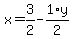 x+=+3%2F2+-+1%2Ay%2F2
