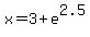 x+=+3+%2B+e%5E2.5