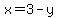 x+=+3-y