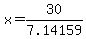 x+=+30%2F7.14159