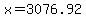 x+=+3076.92