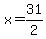 x+=+31%2F2